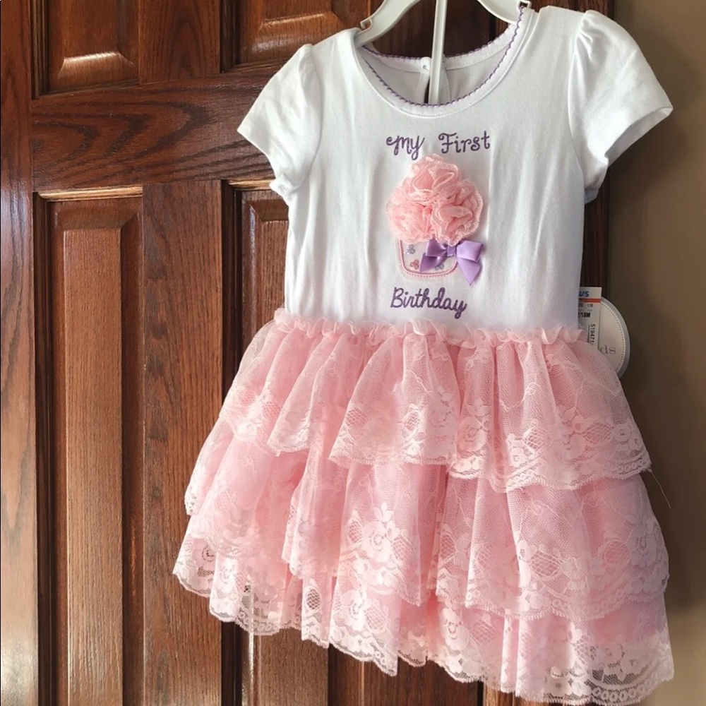 My first birthday cupcake lace dress. NWT!